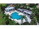Aerial view of the community pool and amenities at this desirable Florida neighborhood at 1542 Ormond Ter, Parrish, FL 34219