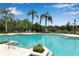 Inviting community pool with palm trees, lounge chairs, and a serene atmosphere at 1542 Ormond Ter, Parrish, FL 34219