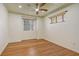 Bright bedroom with hardwood floors, ceiling fan and natural light at 203 28Th W St, Palmetto, FL 34221