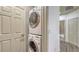 A stacked washer/dryer laundry installation next to a closet at 203 28Th W St, Palmetto, FL 34221