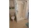 Clean bathroom with a functional shower and cabinet for essential storage at 3333 26Th E Ave # 1132, Bradenton, FL 34208