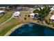 Aerial view showcasing the property's location, its proximity to the lake and community amenities at 4102 Lakewood Ave, Bradenton, FL 34208