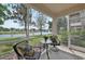 Enjoy outdoor living on this screened patio overlooking a serene pond and lush landscaping at 4254 Vicenza Dr # B, Venice, FL 34293