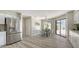 Eat in kitchen with stainless steel appliances and a view to the backyard at 4812 Greywood Ln, Sarasota, FL 34235