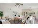 Bright living room boasts high ceilings, neutral tones, and stylish modern decor at 4812 Greywood Ln, Sarasota, FL 34235