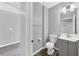 Cozy bathroom with modern vanity and fixtures and tile flooring at 5561 Burnt Branch Cir, Sarasota, FL 34232