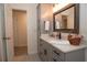 Nicely renovated bathroom with updated vanity, modern fixtures, and elegant design at 603 Saint Andrews Dr, Sarasota, FL 34243