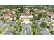 Stunning aerial view of the community, showcasing the beautiful buildings, lush landscaping, and meticulously maintained grounds at 6101 34Th W St # 28E, Bradenton, FL 34210