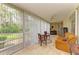 Bright and airy sunroom with ample natural light, comfortable seating, and serene garden views at 6101 34Th W St # 28E, Bradenton, FL 34210