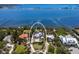 Breathtaking aerial view showcasing the home's prime waterfront location and surrounding natural beauty at 705 89Th Nw Ct, Bradenton, FL 34209