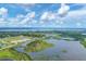 An aerial view of a coastal community with a network of winding waterways, natural landscapes, and residential areas at 8604 15Th Nw Ave, Bradenton, FL 34209