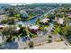 A high angle shot of the building features meticulous landscaping, and convenient parking spaces at 9409 Catalina Dr, Bradenton, FL 34210
