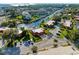 A high angle shot of the building features meticulous landscaping, and convenient parking spaces at 9409 Catalina Dr, Bradenton, FL 34210