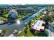 Waterfront condominiums feature private boat docks along the canal at 9409 Catalina Dr, Bradenton, FL 34210