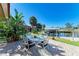 Outdoor patio features a table with seating for six at 9409 Catalina Dr, Bradenton, FL 34210
