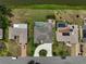 Aerial view of the property showcasing the pool and neighborhood at 1227 Waterside Ln, Venice, FL 34285