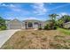 Charming single-Gathering home featuring an attached two-car garage, arched entryways, and verdant lawn at 168 Wading Bird Dr, Venice, FL 34292