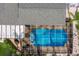Aerial view showcases the private pool area and meticulously maintained landscaping and backyard at 1904 Nw 79Th St, Bradenton, FL 34209