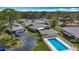 An aerial view reveals a home with lush landscaping and a private pool at 2188 Corinne S Ct # A, St Petersburg, FL 33712