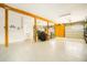 Spacious garage with epoxy floors, beam construction and room for storage at 229 S Harbor Dr, Holmes Beach, FL 34217