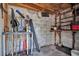 The shed interior is well organized with shelving and storage for tools and other equipment at 417 20Th W Ave, Palmetto, FL 34221