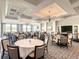 Elegant dining room features neutral tones, classic light fixtures, and large windows with golf course views at 431 Fieldstone Dr, Venice, FL 34292