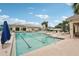 Large outdoor swimming pool with lap lanes and ample lounge seating at 431 Fieldstone Dr, Venice, FL 34292