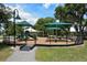Fully-equipped community playground with shade, seating, and modern play structures at 4322 Reflections Pkwy, Sarasota, FL 34233