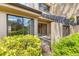 Inviting entrance with landscaping leading to the front door and patio area at 5273 Myrtle Wood # 37, Sarasota, FL 34235