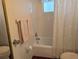 Standard bathroom featuring tub with shower and vanity at 5895 17Th W St # B-26, Bradenton, FL 34207