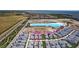 Beautiful aerial view of a new construction neighborhood near a lagoon and the ocean at 5910 Red Mangrove Ln, Bradenton, FL 34210