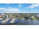 Coastal city aerial view highlighting marina close to building at 1400 1St W Ave # 203, Bradenton, FL 34205