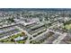 Birds eye view of neighborhood with community pool and townhomes in close proximity to shops and other community amenities at 2507 Beneva Rd # 2, Sarasota, FL 34232
