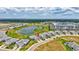 A community aerial featuring lakes, lush landscapes, and well-manicured lawns with single-Gathering homes at 251 Okeeffe Cir, Bradenton, FL 34212