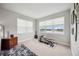 Bonus room featuring exercise equipment and multiple windows offering views at 308 Chantilly Trl, Bradenton, FL 34212