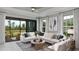 Bright living room with access to screened patio and stylish decor at 3118 Torta Ct, Bradenton, FL 34211