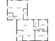 Detailed floor plan showcasing the home's layout, including the kitchen, living room, bedrooms, and bathrooms at 3616 Stardust Pl, Sarasota, FL 34232