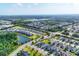 Picturesque aerial shot of a well-planned community featuring ponds, lush landscaping and beautiful homes at 4315 Deep Creek Ter, Parrish, FL 34219