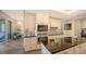 Contemporary kitchen featuring stainless steel appliances, sleek countertops, and convenient access to the balcony at 435 L Ambiance Dr # K506, Longboat Key, FL 34228