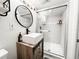 The bathroom includes a modern vanity with vessel sink and a glass shower enclosure at 5307 47Th Street E Ct, Bradenton, FL 34203