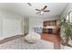 Upstairs bonus room features a work area, large bean bag, and cork flooring at 6674 Coopers Hawk Ct, Lakewood Ranch, FL 34202