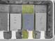 Aerial view of a home with green lawn outlined in white, nestled between two other houses at 6708 162Nd E Pl, Parrish, FL 34219