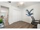 Spacious office area with a large closet, bright interiors and wood flooring at 6708 162Nd E Pl, Parrish, FL 34219