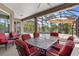 Outdoor patio offers outdoor dining with a pool and screened enclosure at 7626 Double Pine Dr, Sarasota, FL 34240