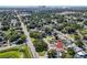 Aerial view of the home and neighborhood with a glimpse of the city skyline in the distance at 1234 29Th St N, St Petersburg, FL 33713