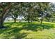 Lush green park featuring mature trees, a tranquil lake, and inviting benches at 1234 29Th St N, St Petersburg, FL 33713