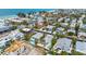 An aerial view showcasing a pool home's proximity to beautiful sandy beaches at 205 71St St # B, Holmes Beach, FL 34217