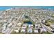Aerial view of the neighborhood and waterfront location at 306 68Th St, Holmes Beach, FL 34217