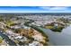 An aerial shot of a charming community with waterfront views, a marina, and plenty of recreational activities at 3219 Florida Blvd, Bradenton, FL 34207