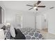Bright bedroom provides access to the outside and features neutral colors at 4037 Crockers Lake Blvd # 17, Sarasota, FL 34238